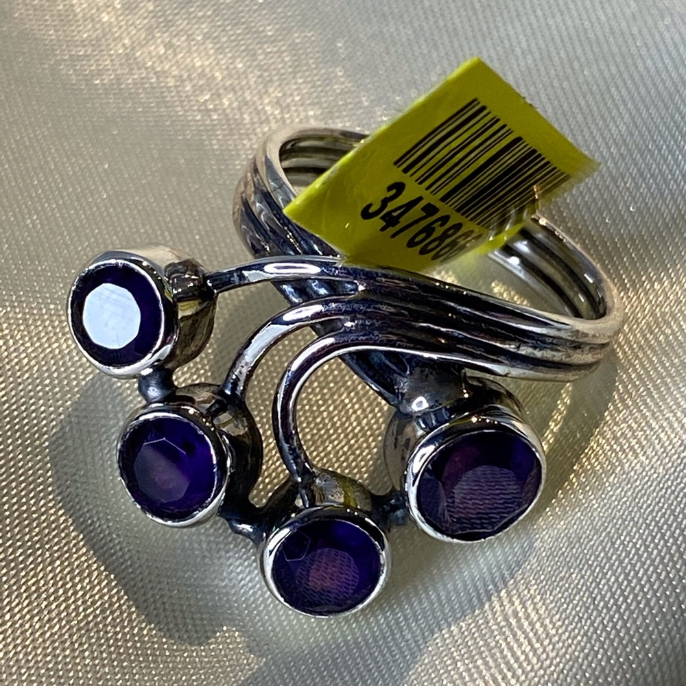 Artisan Crafted Amethyst Ring in Sterling Silver